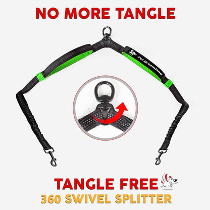 Exquisite Hands-Free Leash for Two Medium Dogs – Perfect for Active Pet Owners – Comfortable, Durable & Ideal for Running, Walking, Hiking – Premium Dual Waist Lead with Bungee – Must-Have Dog Gear